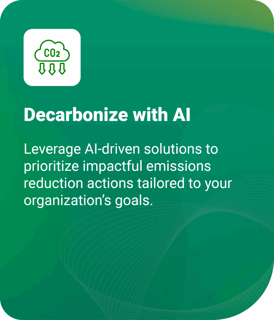 AI-driven emissions reduction and decarbonization strategy