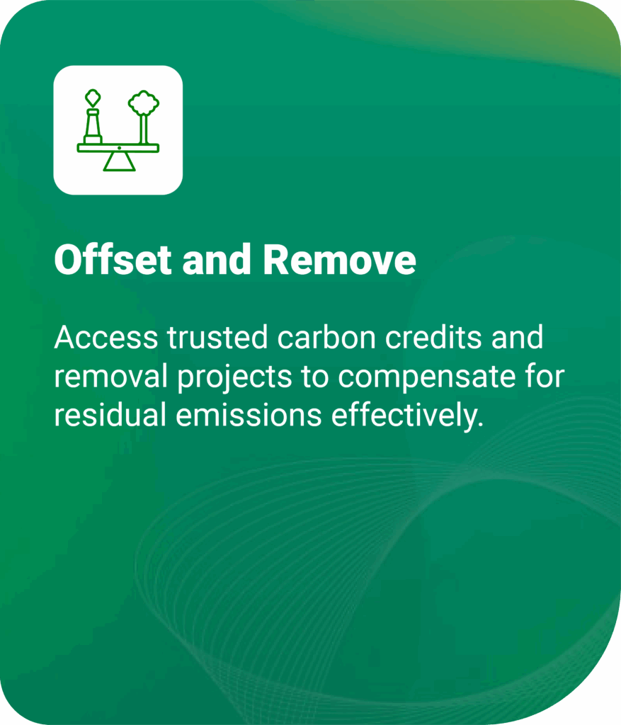 Carbon offset and removal solutions for residual emissions